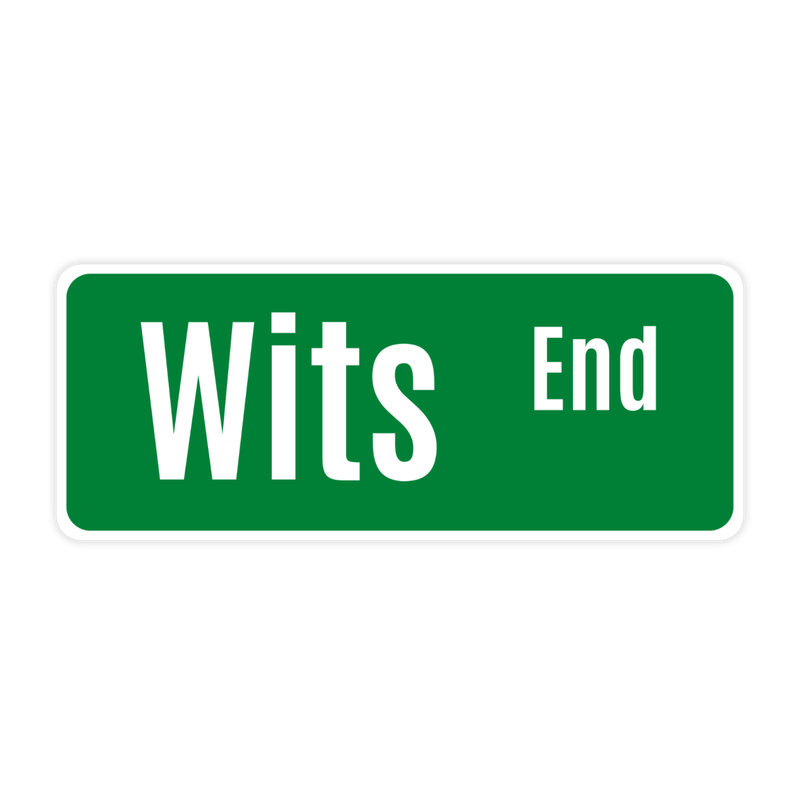 At Wits End Sticker