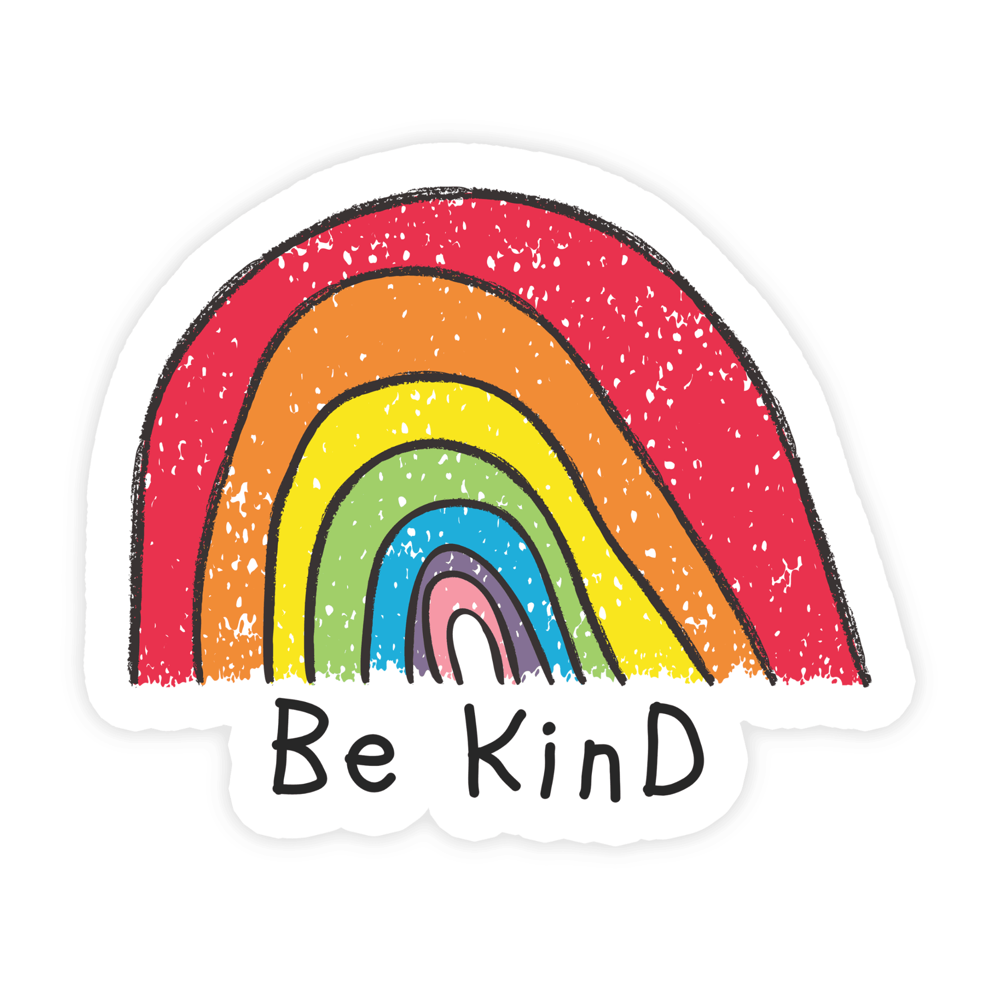 Be Kind Hand Rainbow Sticker