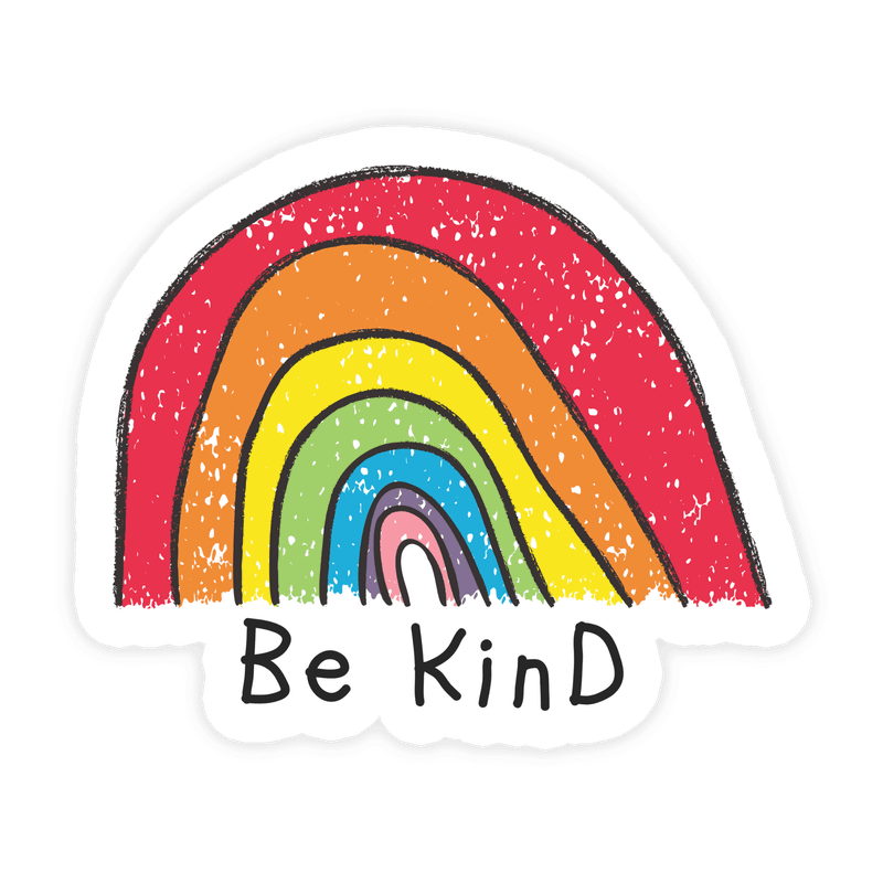 Be Kind Hand Rainbow Sticker