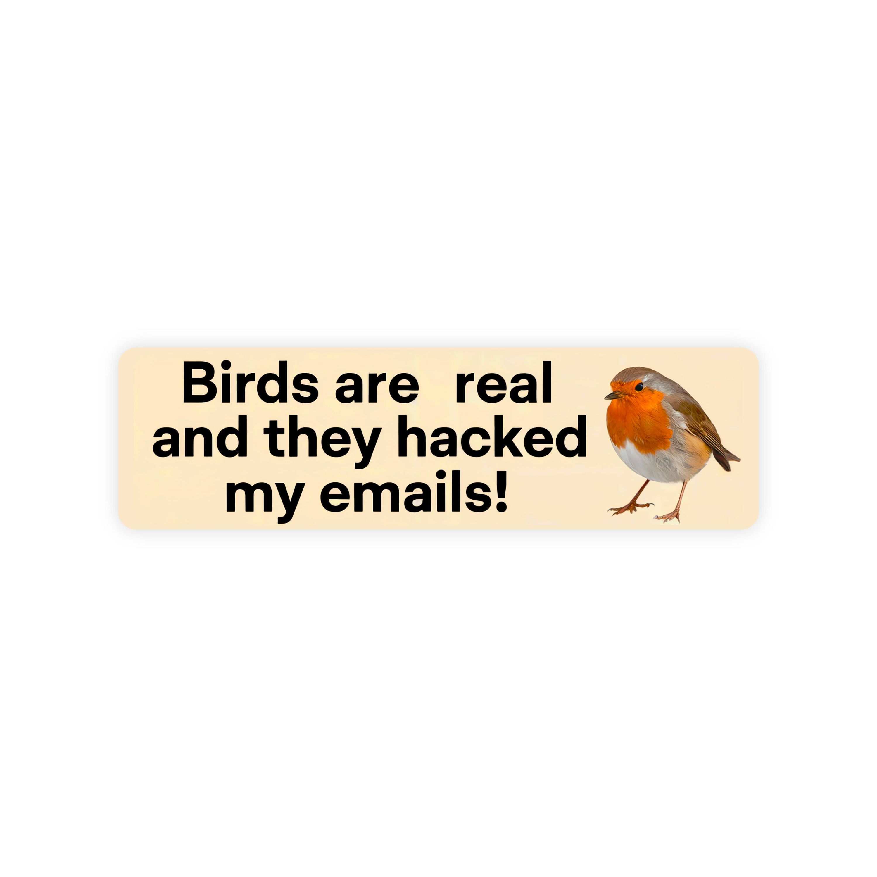 Birds Are Real And They Hacked My Email Bumper Sticker