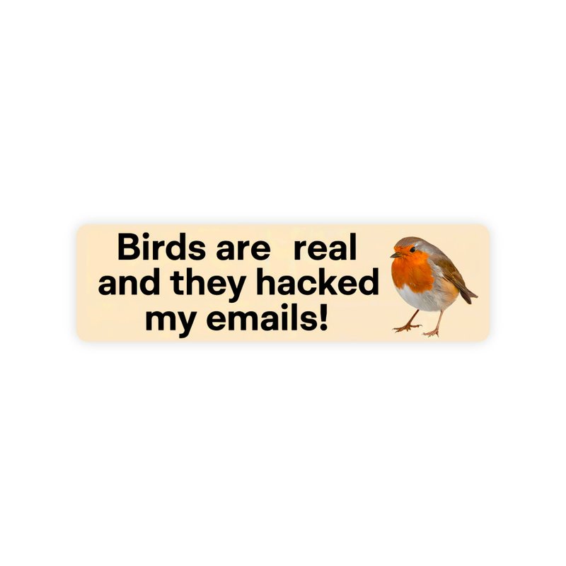Birds Are Real And They Hacked My Email Bumper Sticker