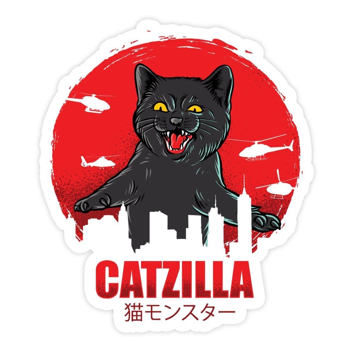 Catzilla Parody Sticker