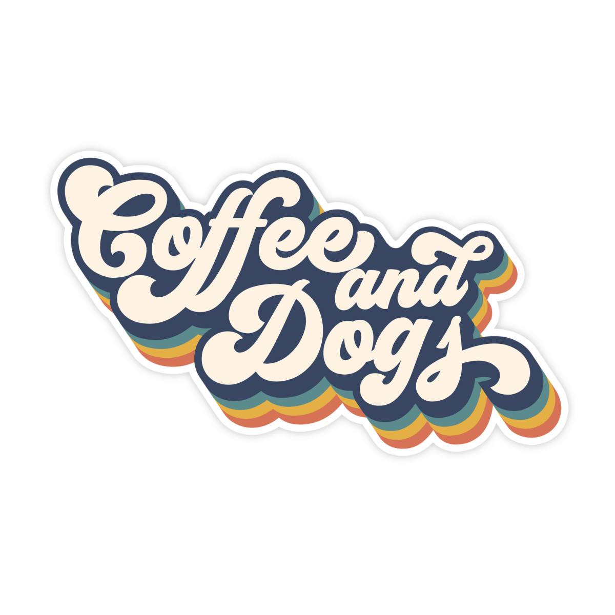 Coffee and Dogs Sticker