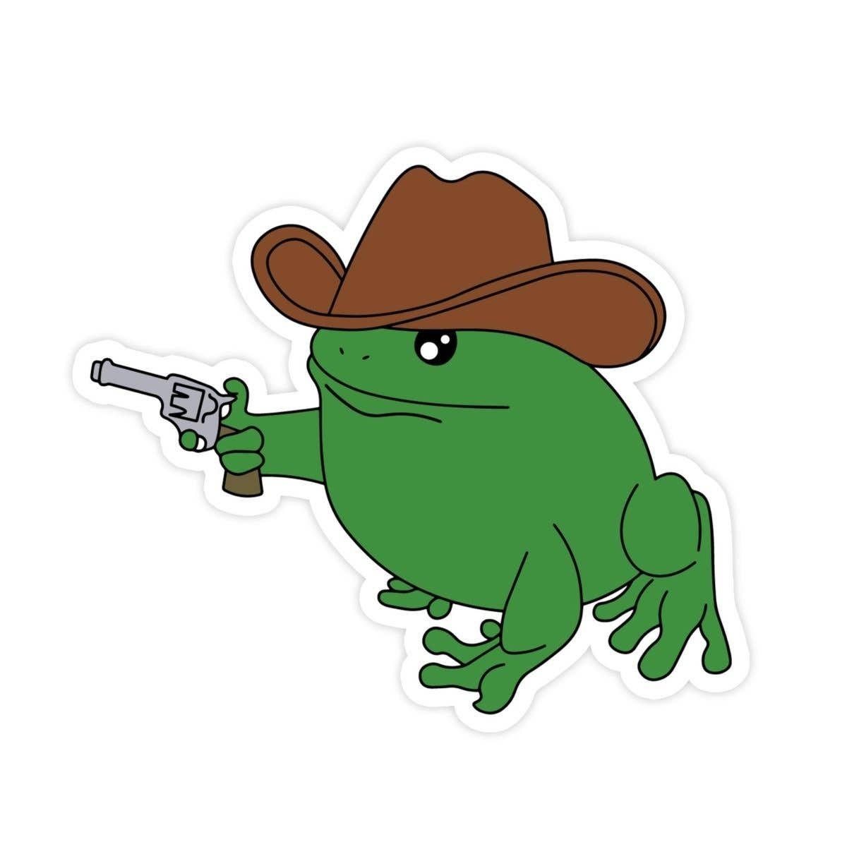Cowboy Frog Sticker