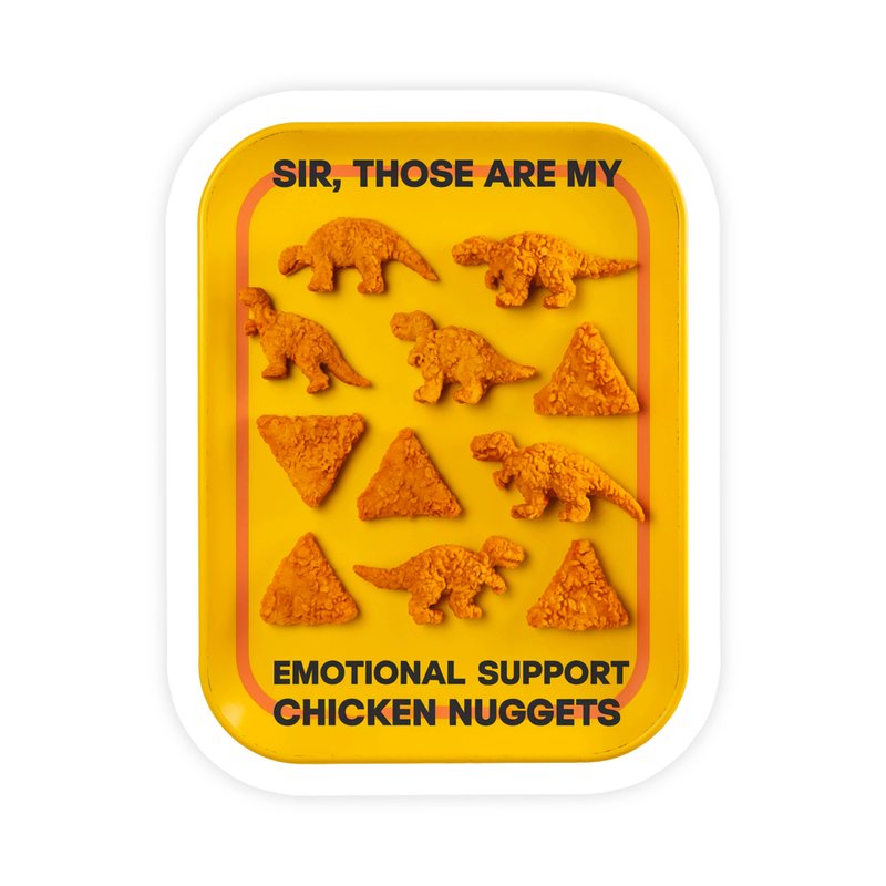 Emotional Support Chicken Nuggets Sticker