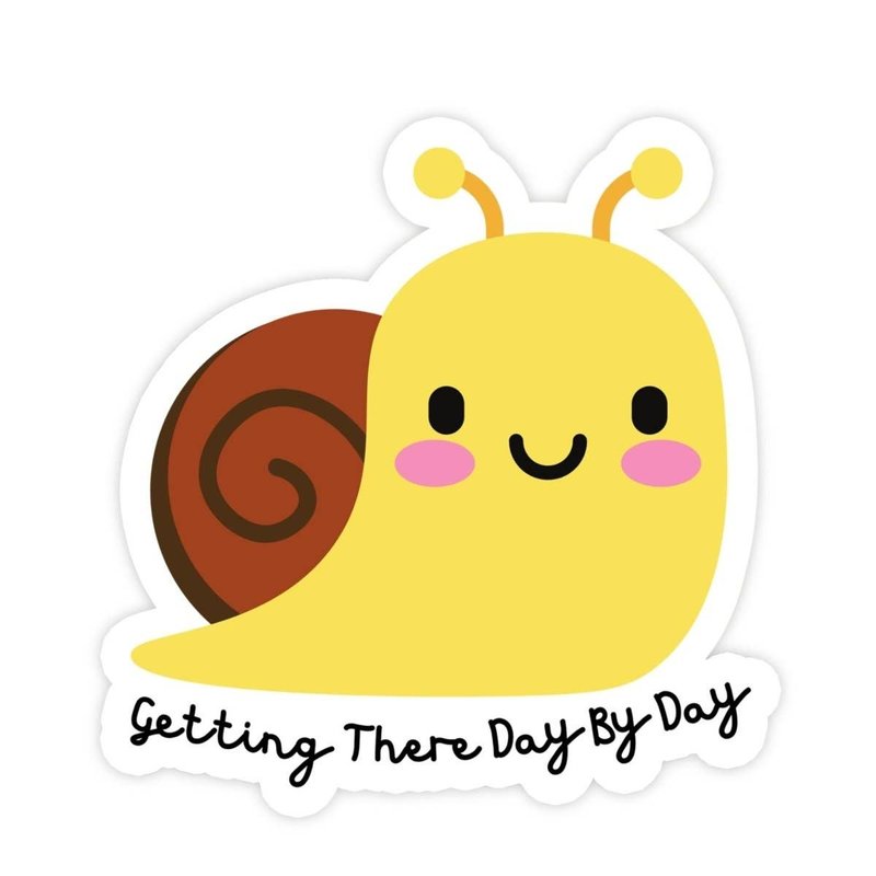 Getting There Day By Day Sticker