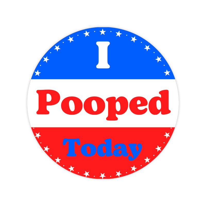 I Pooped Today Voting Parody Sticker