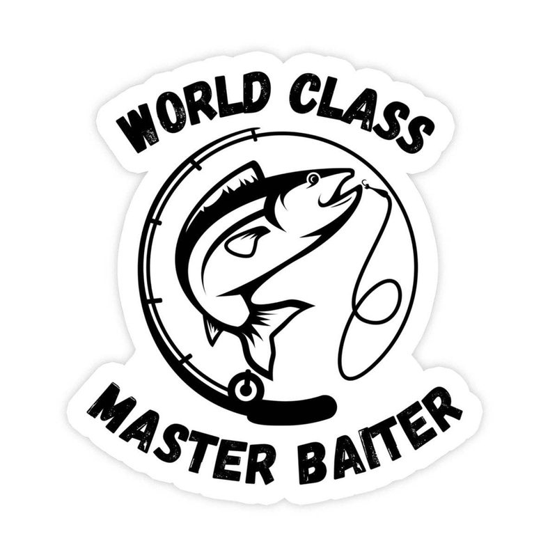 World Class Master Baiter Fishing Sticker
