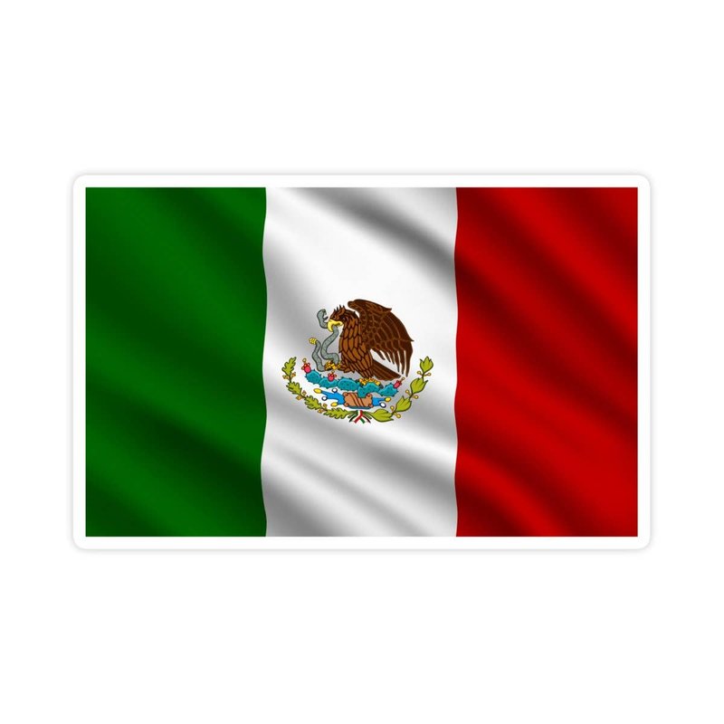 Mexican Flag Pride Sticker, Mexico Sticker