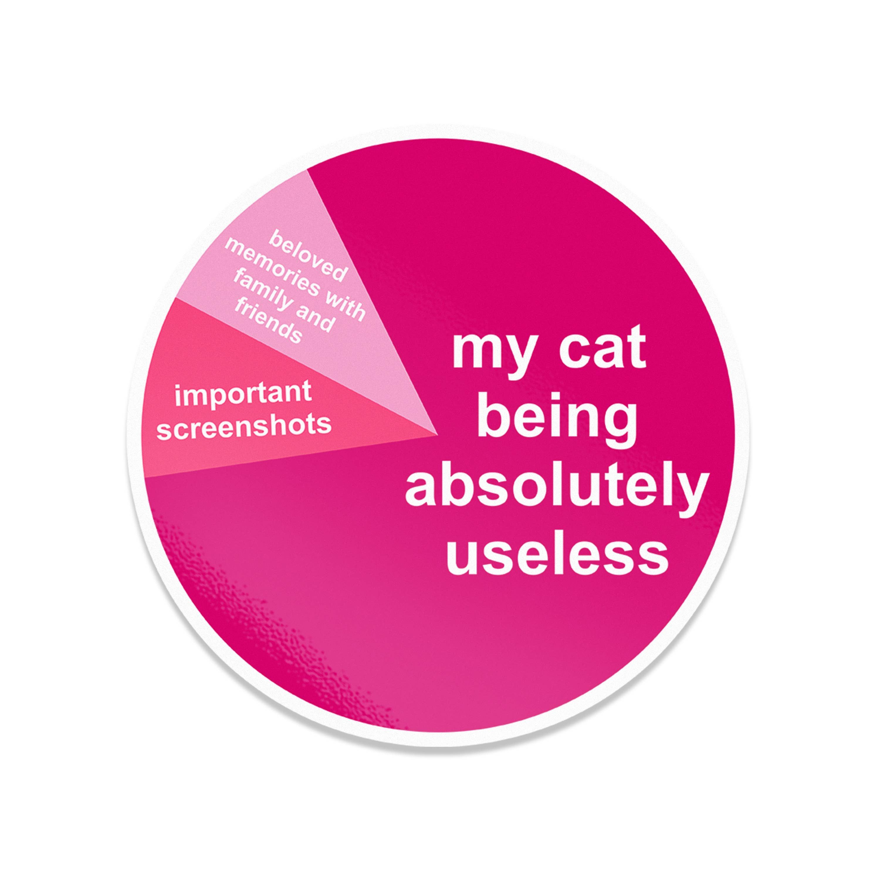 My Cat Being Useless Cat Sticker