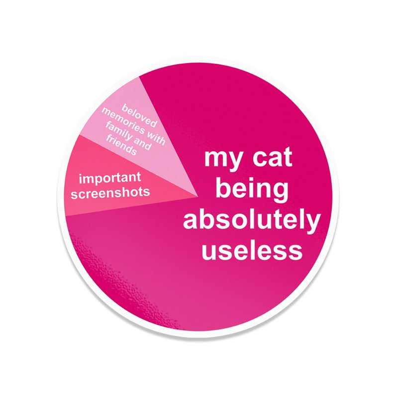 My Cat Being Useless Cat Sticker