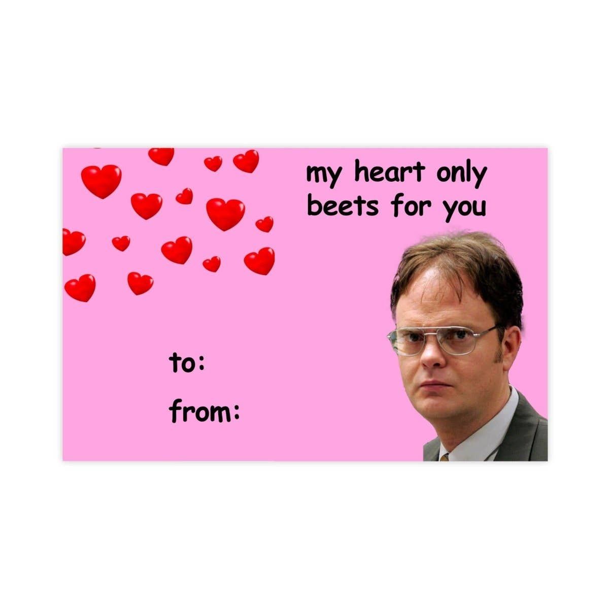 My Heart Only Beets for You Dwight Schrute Sticker