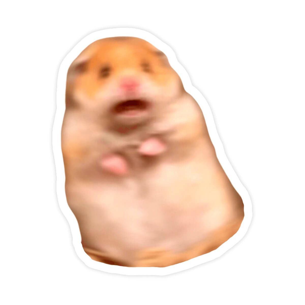 Scared Hamster Sticker