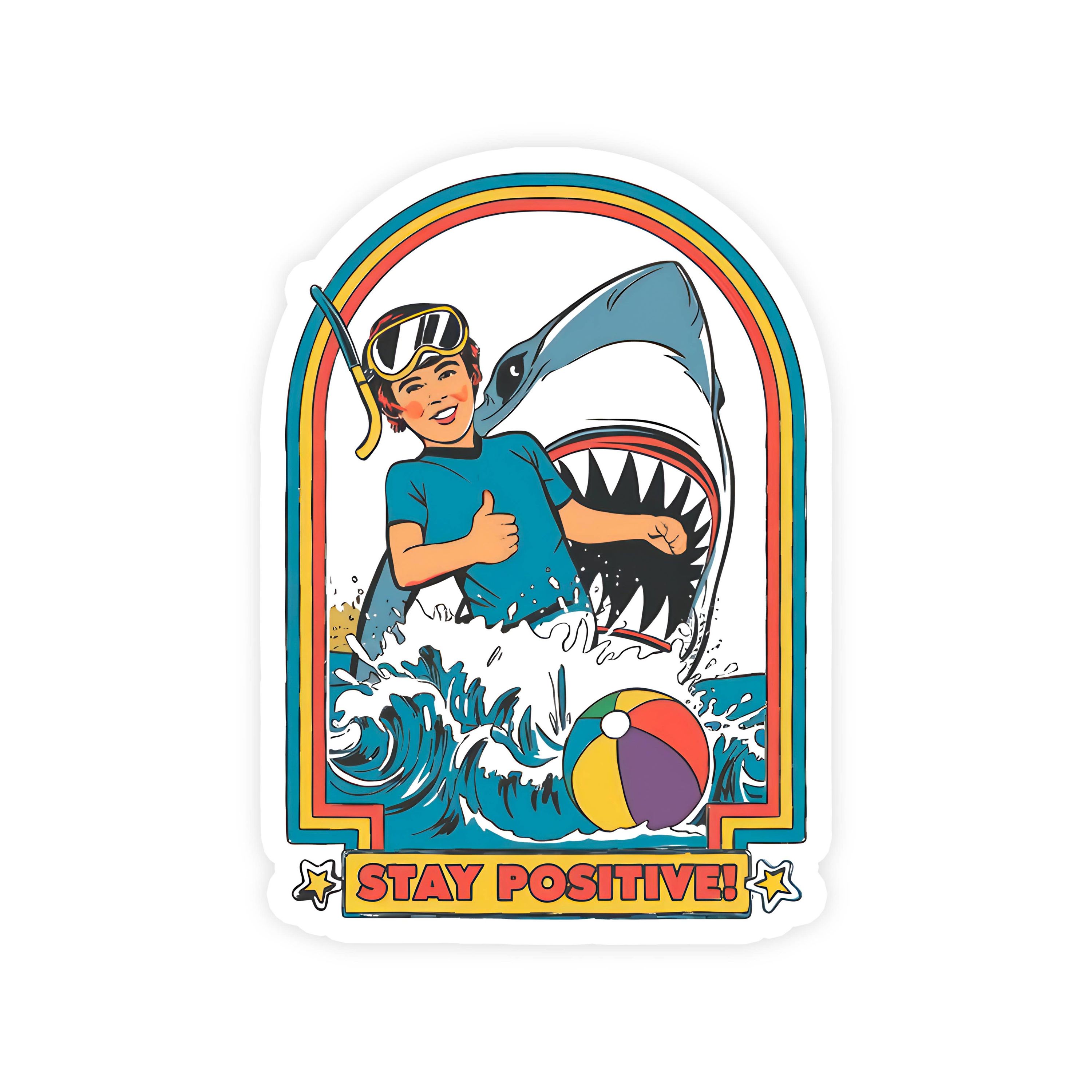 Stay Positive Vintage Sticker