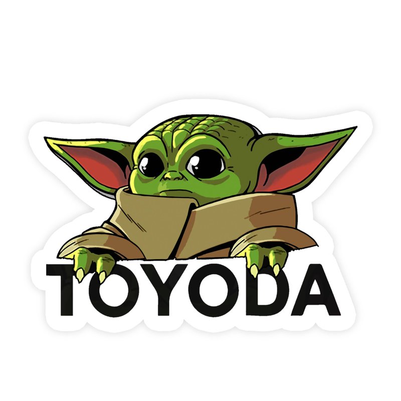 Toyota Sticker "Toyoda", Baby Yoda Sticker