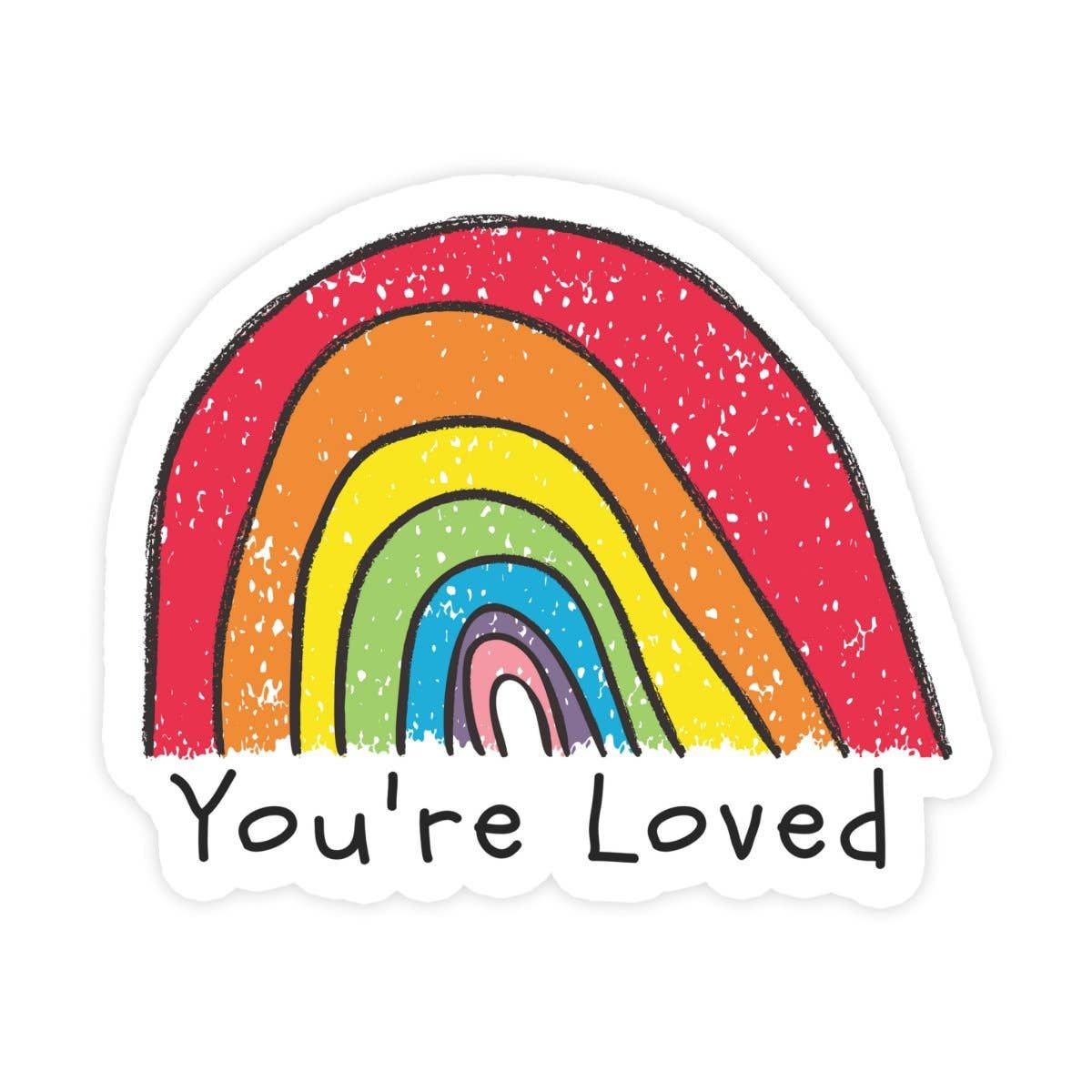 You're Loved "Hand Drawn Rainbow” Sticker