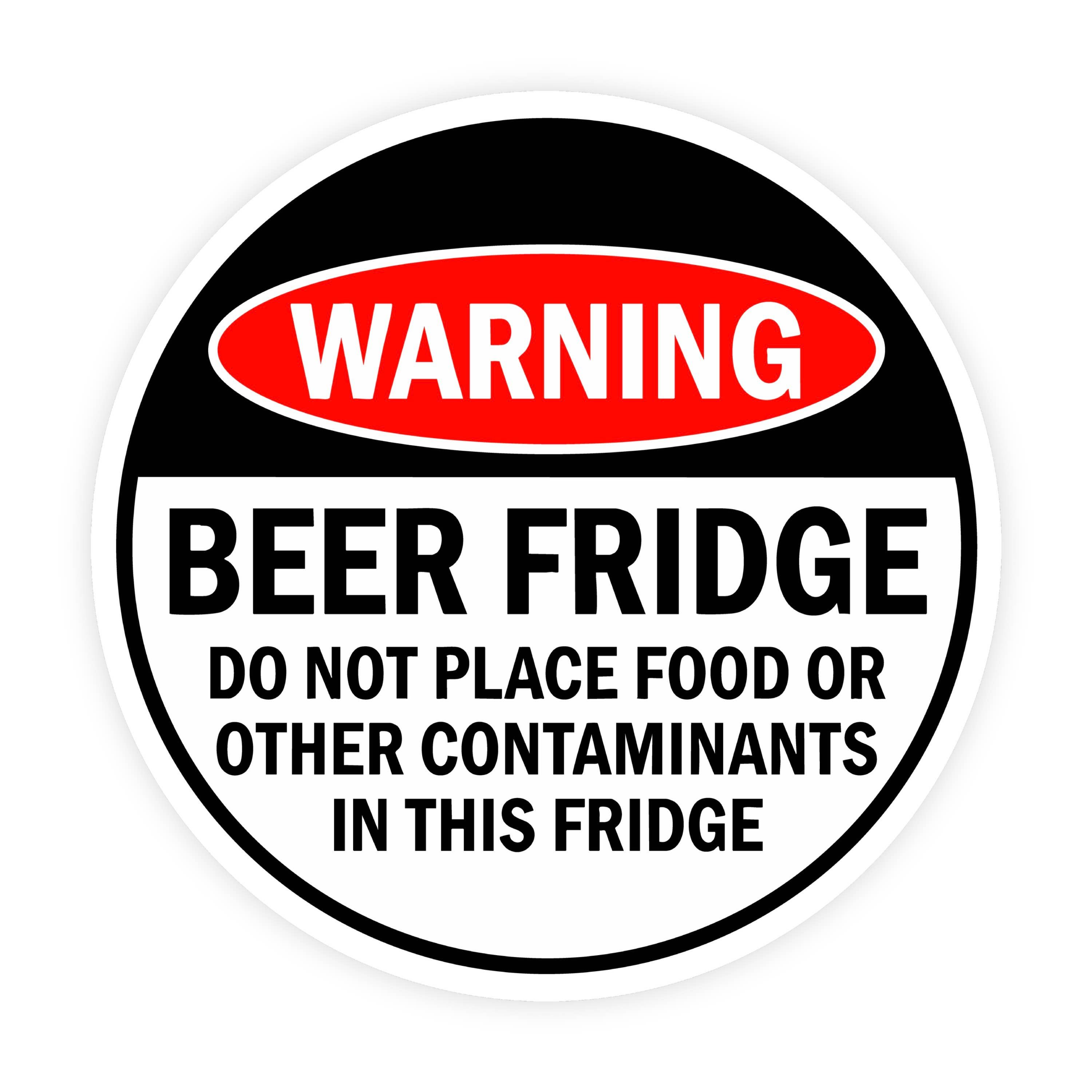 Beer Fridge Circle Sticker