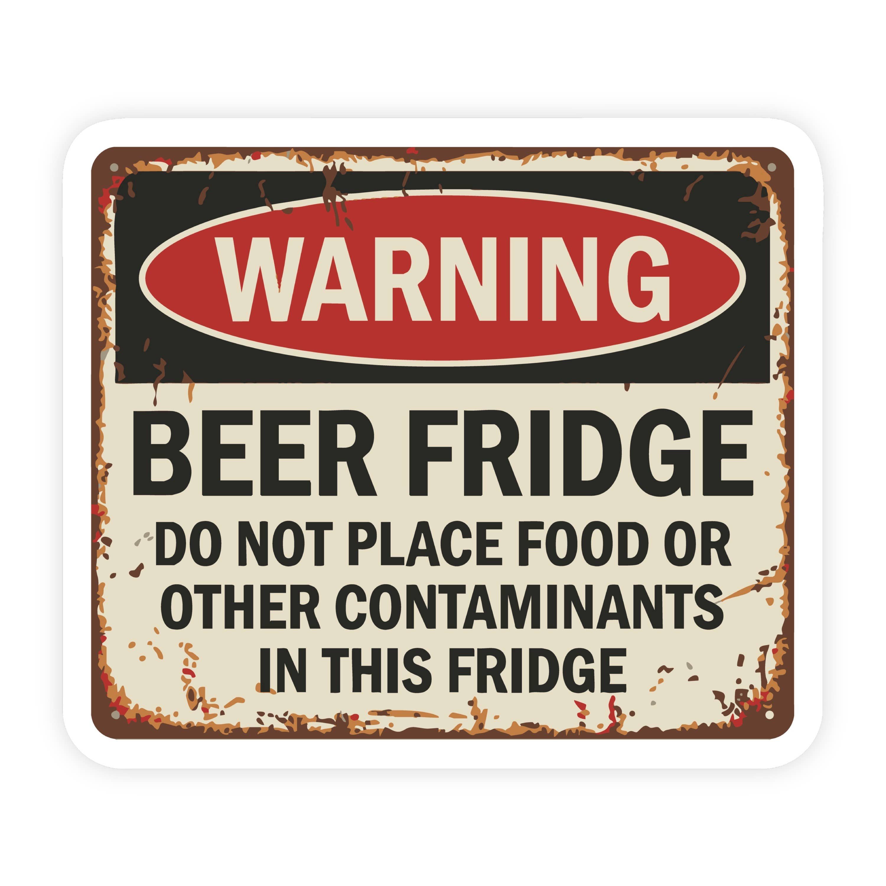 Beer Fridge Vintage Sticker