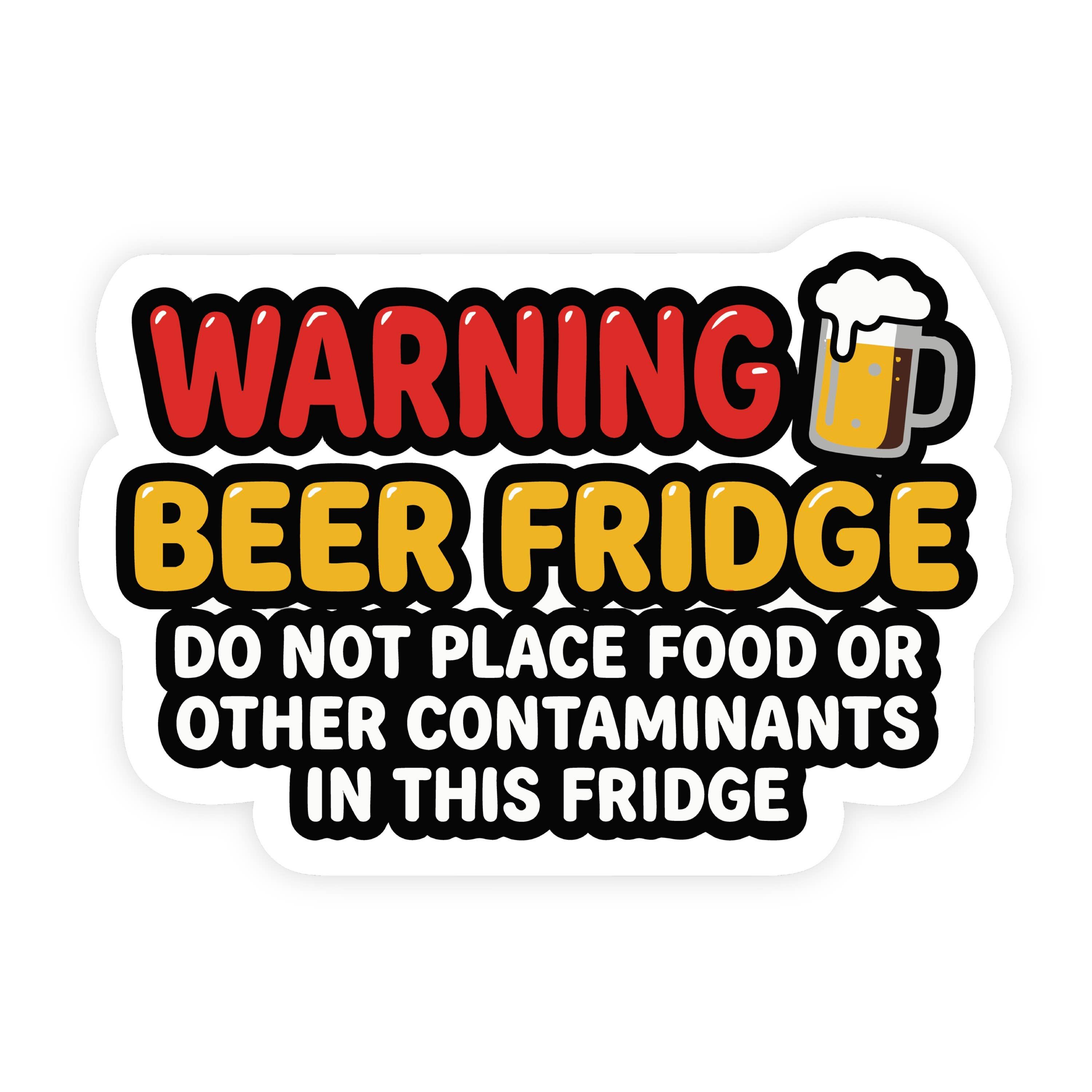 Beer Fridge Cartoon Sticker