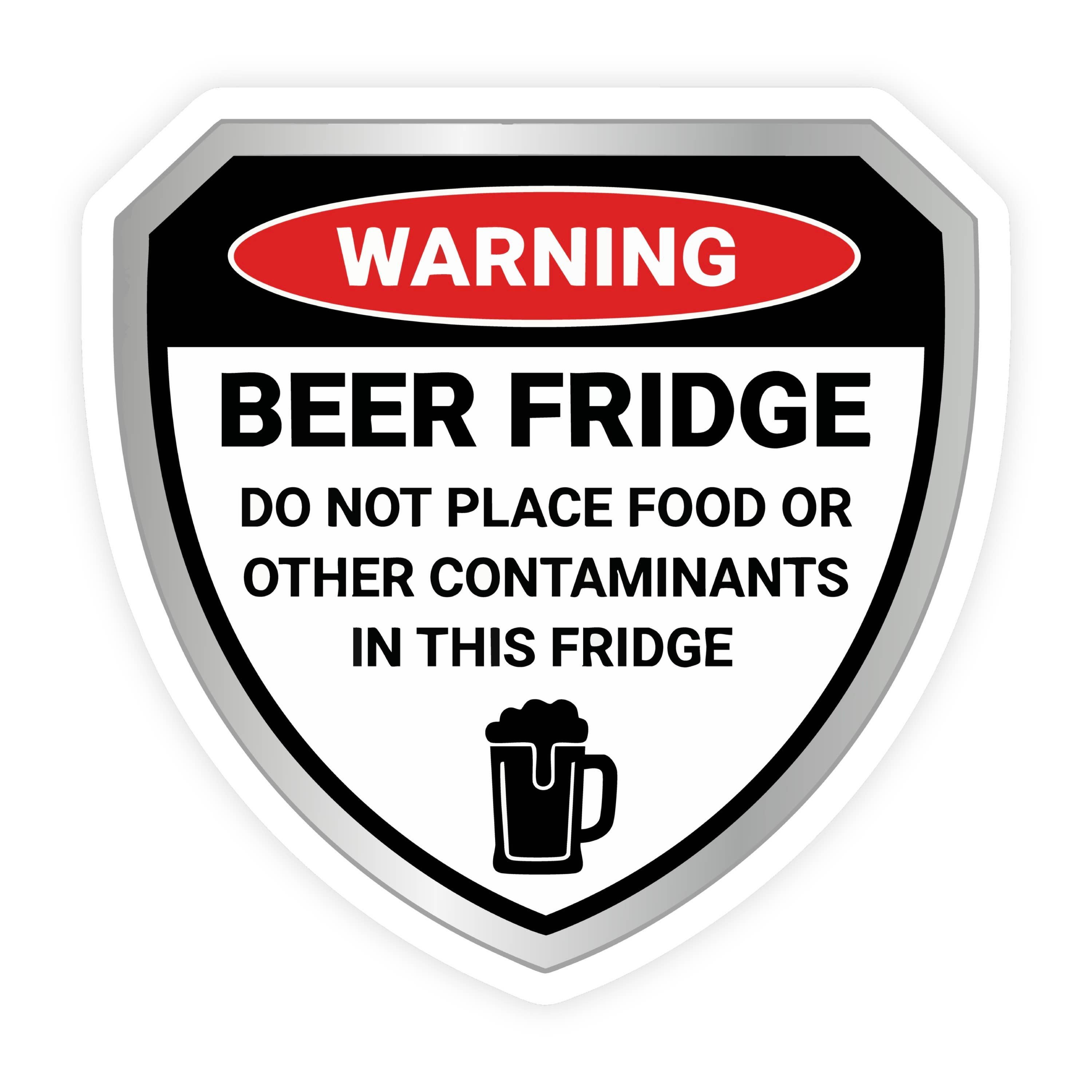 Beer Fridge Shield Sticker