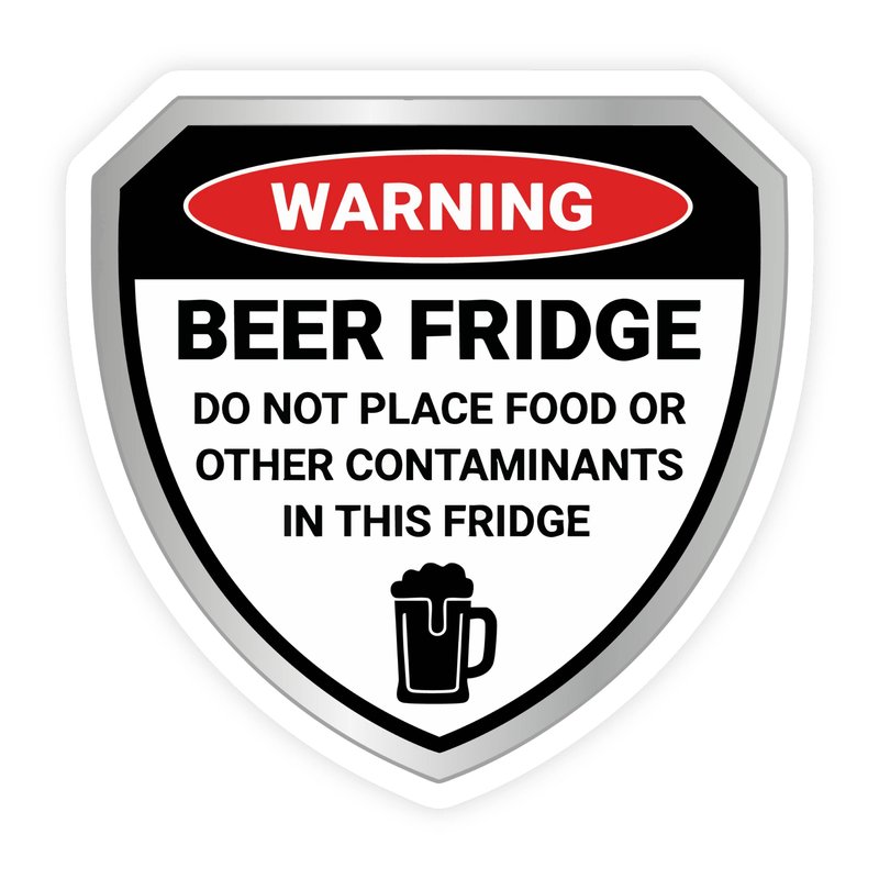 Beer Fridge Shield Sticker