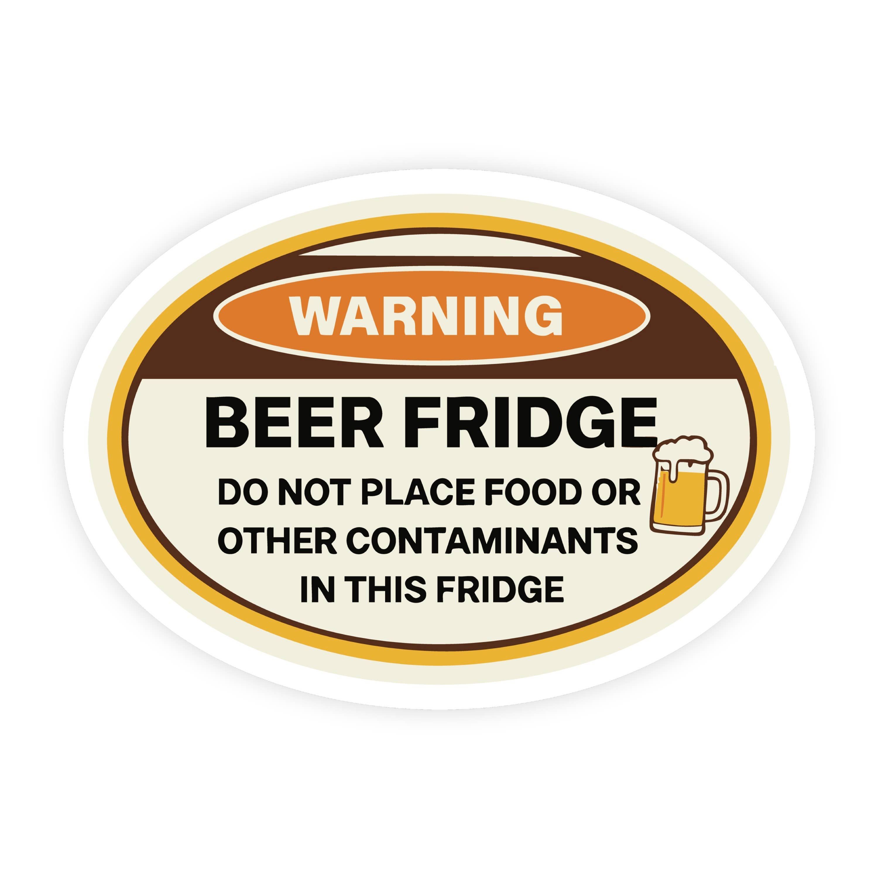 Beer Fridge Warning Sticker