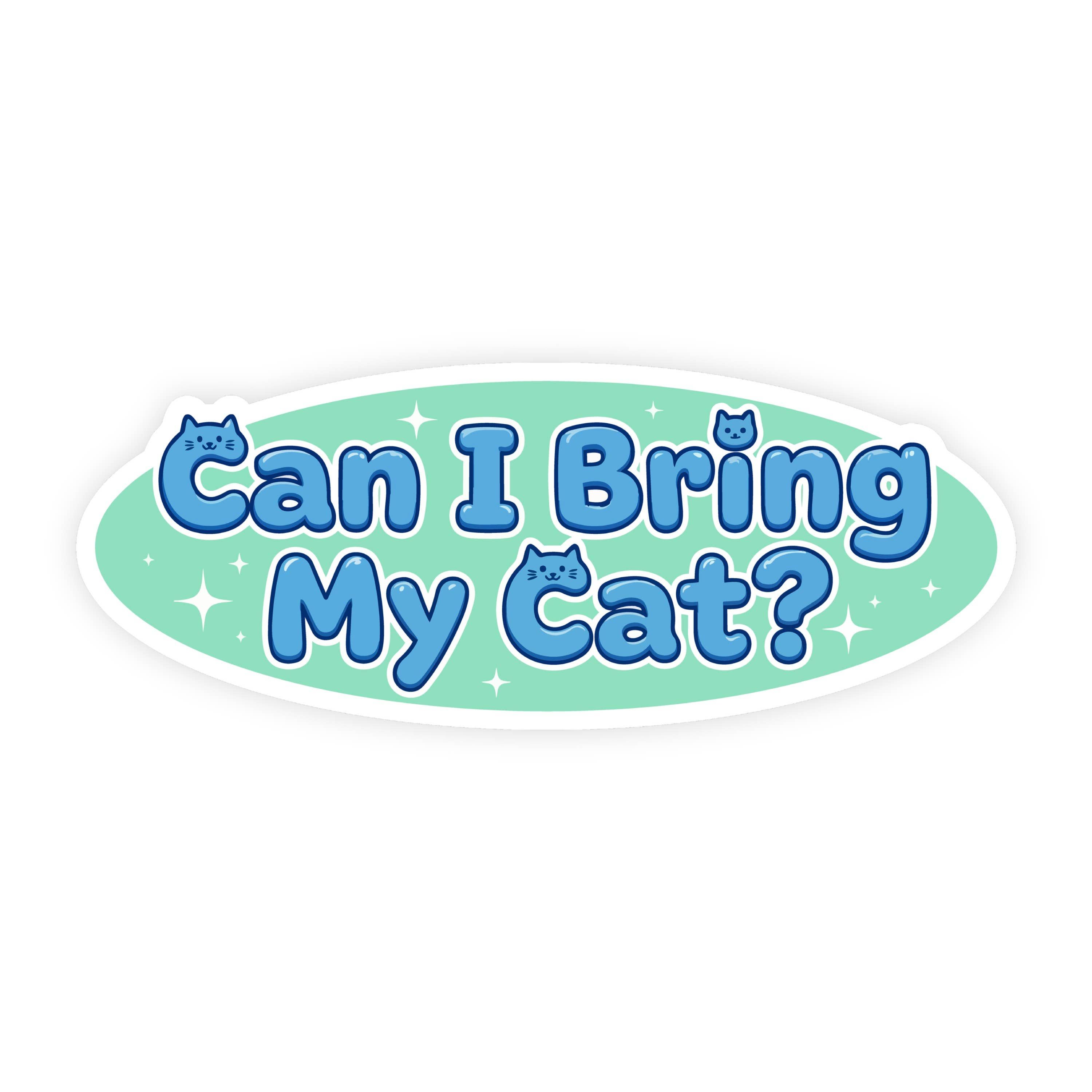 My Cat Blue Bubble Letter Aesthetic Sticker