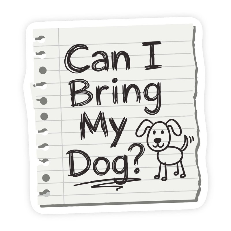 Can I Bring My Dog Notebook Sketch Sticker