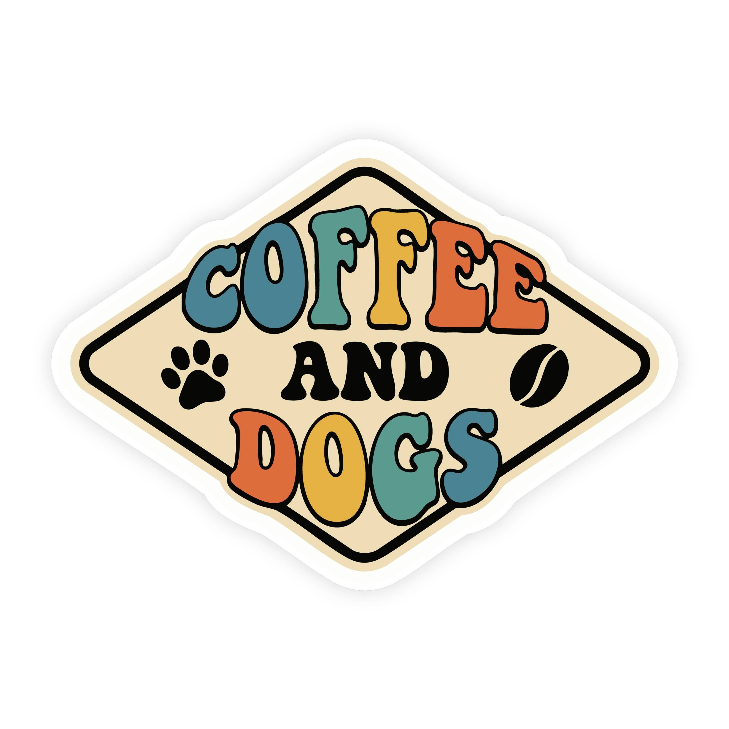 Coffee and Dogs Diamond Sticker