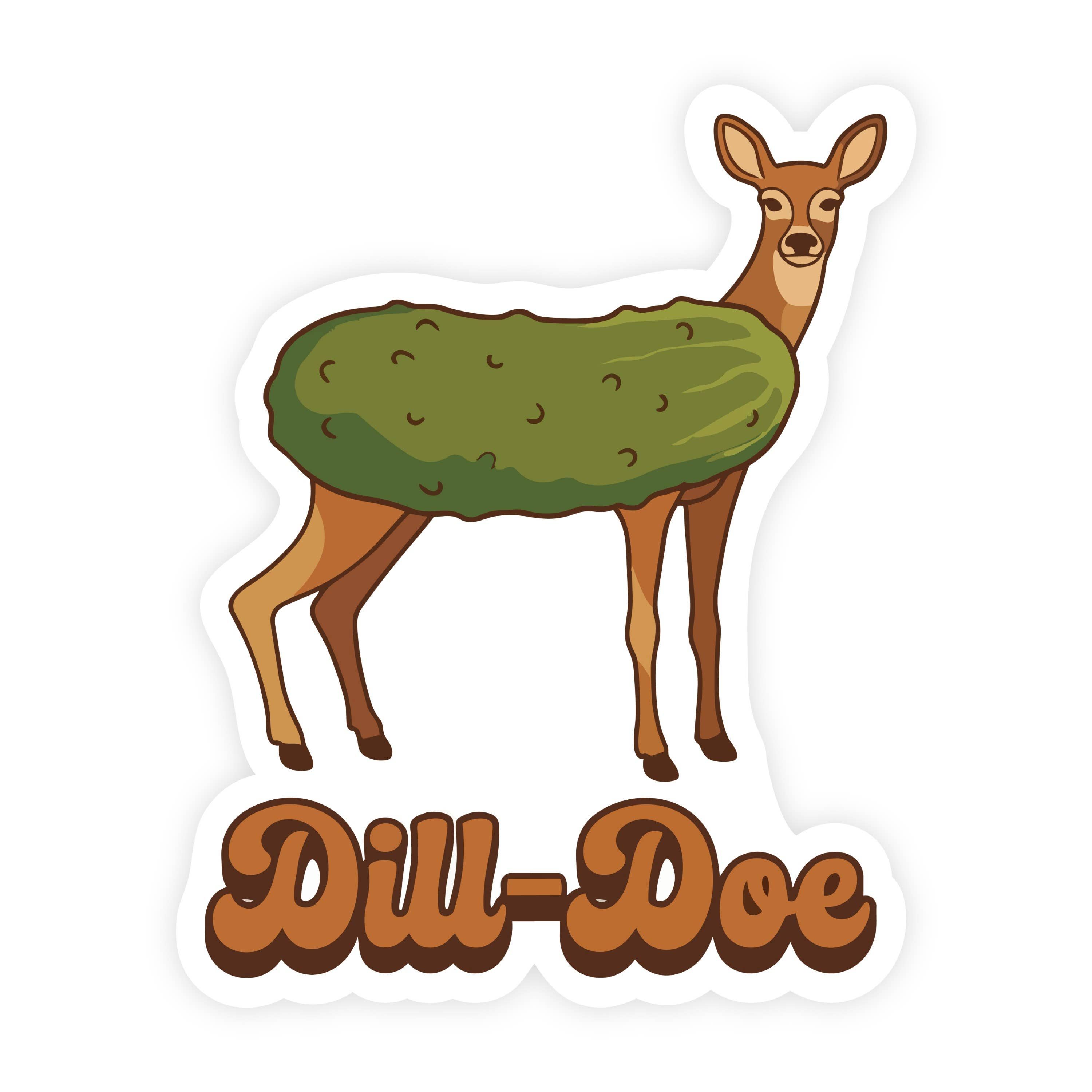 Dill Doe Vintage Retro Deer Sticker