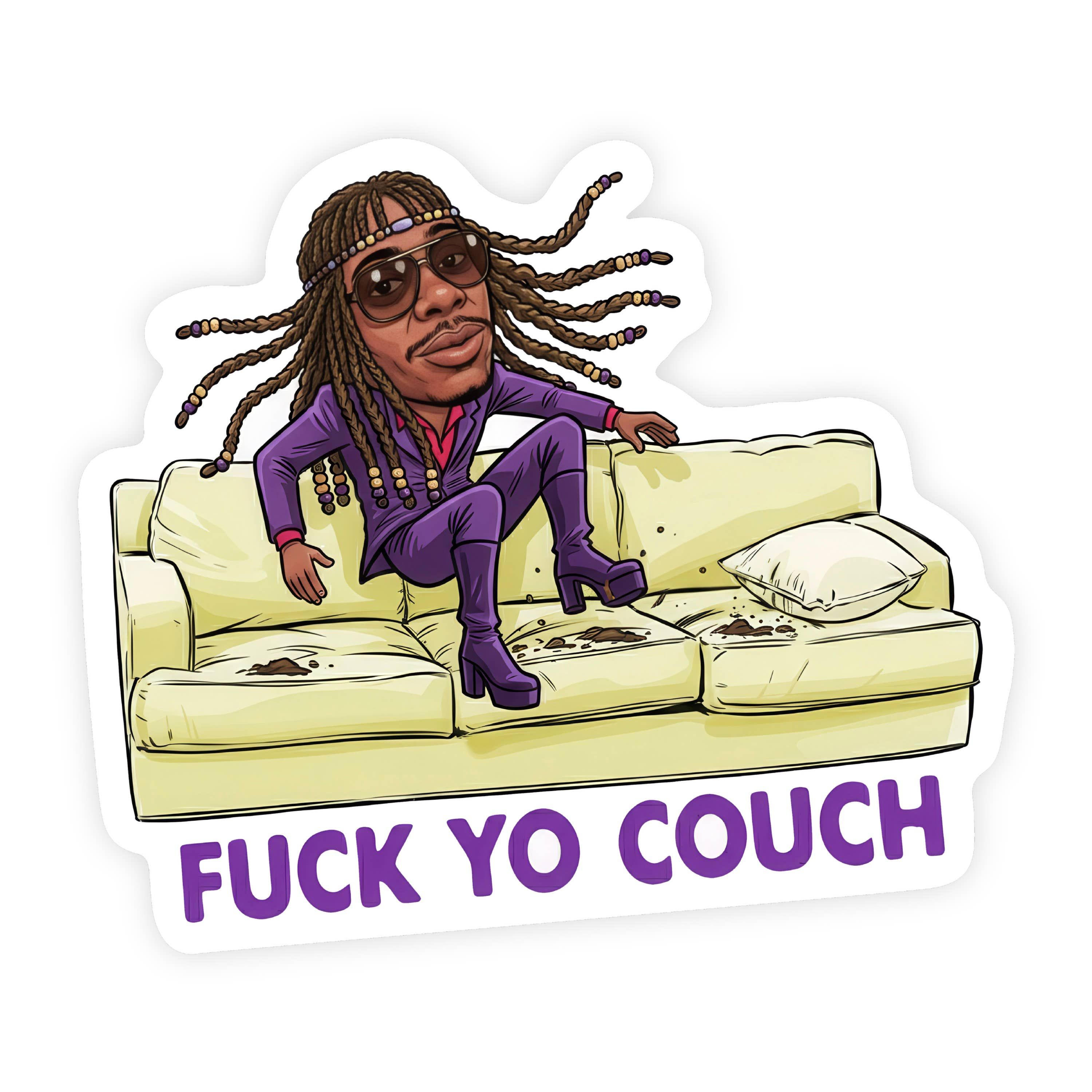 Fuck Yo Couch Dave Chappelle Big Head Sticker