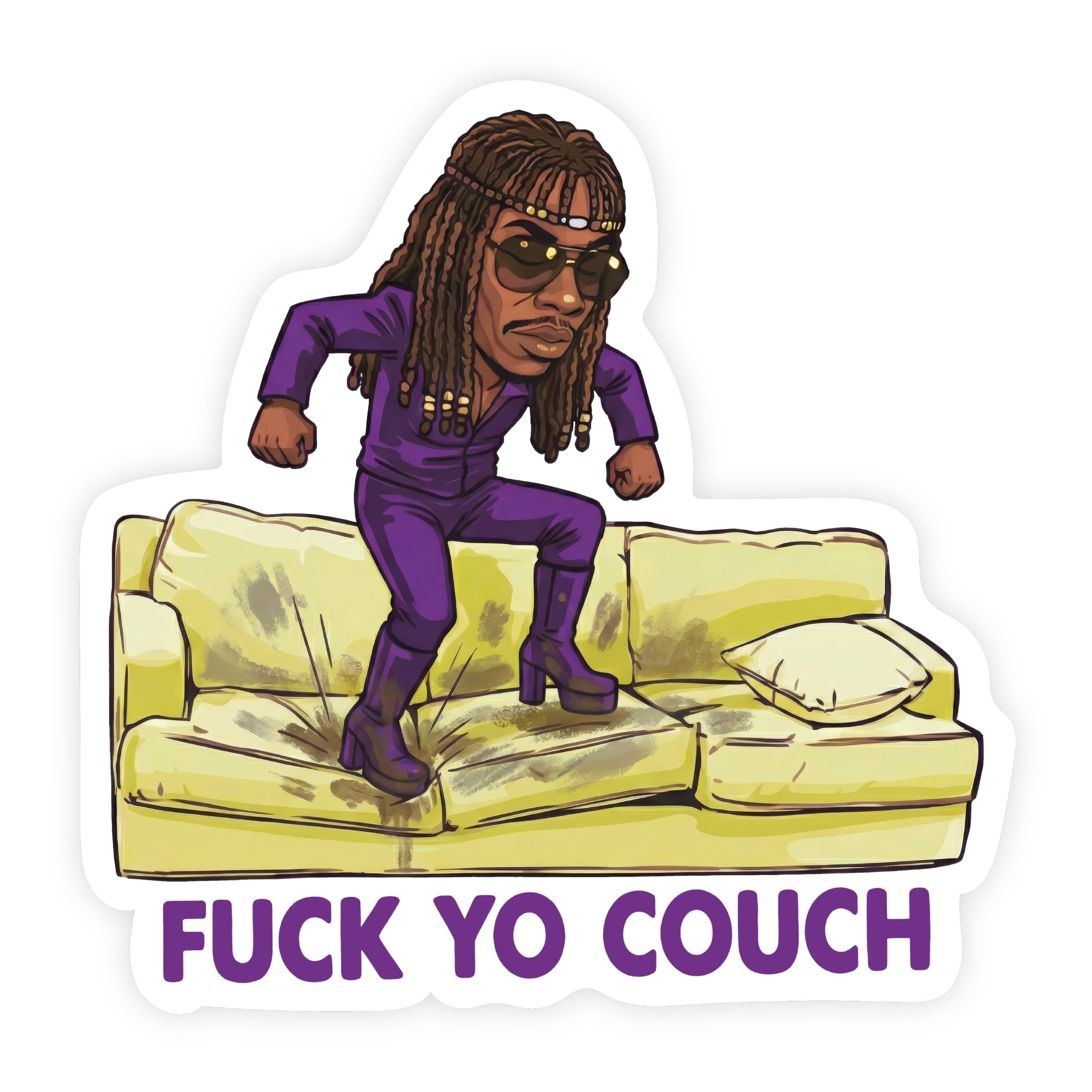 Fuck Yo Couch Dave Chappelle Stomping Sticker