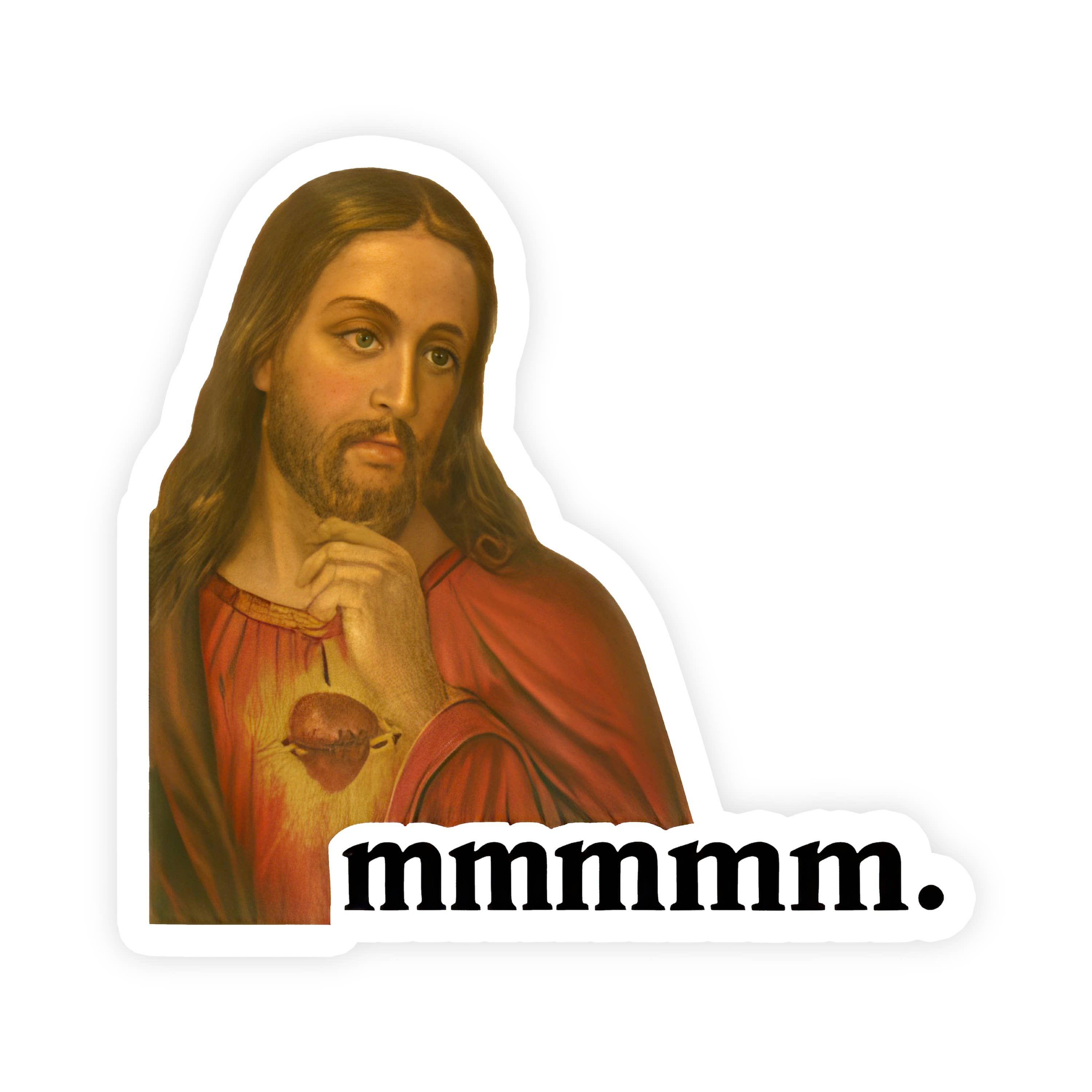 Jesus Mmm Parody Religion Sticker