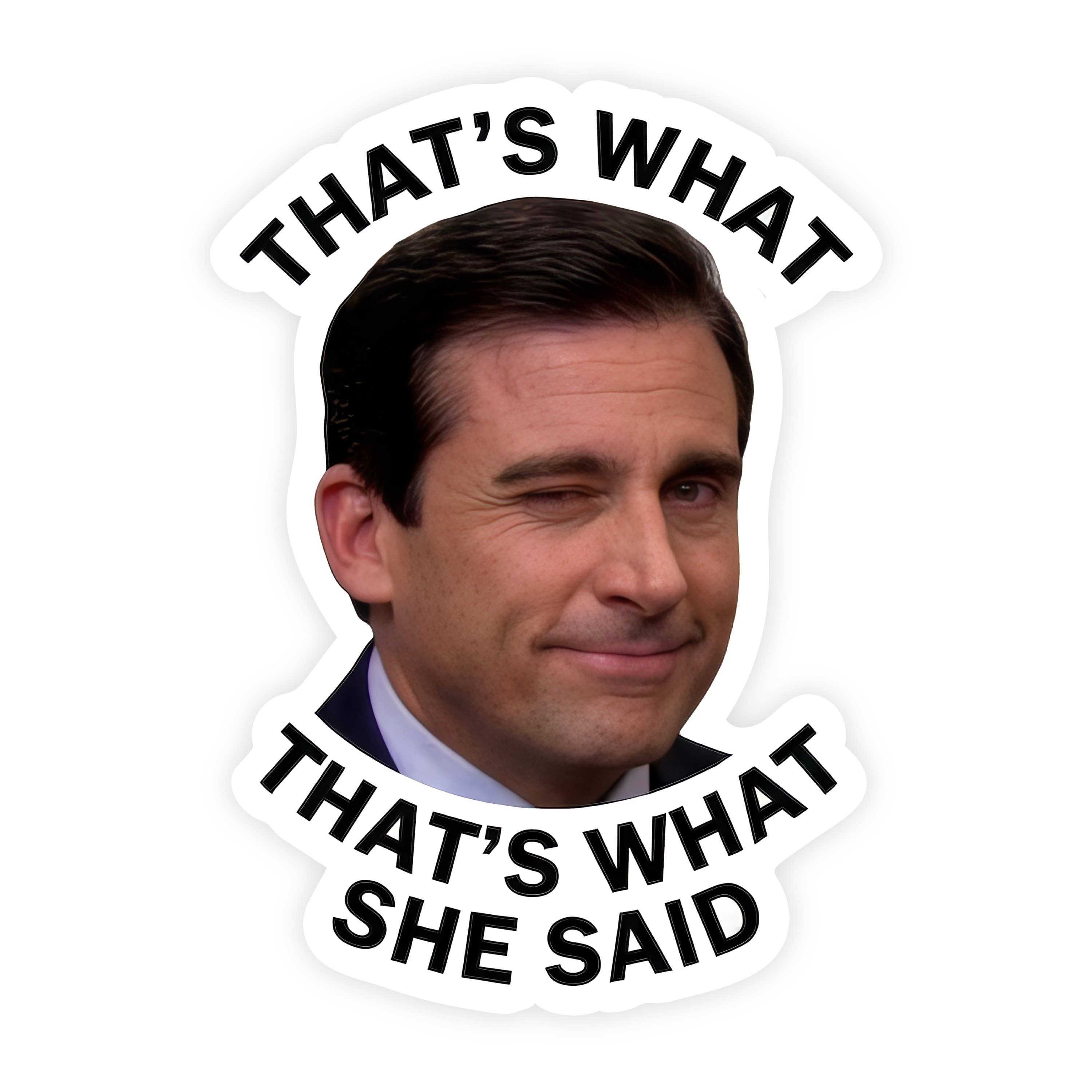 That's What She Said Michael Scott The Office Wink Sticker