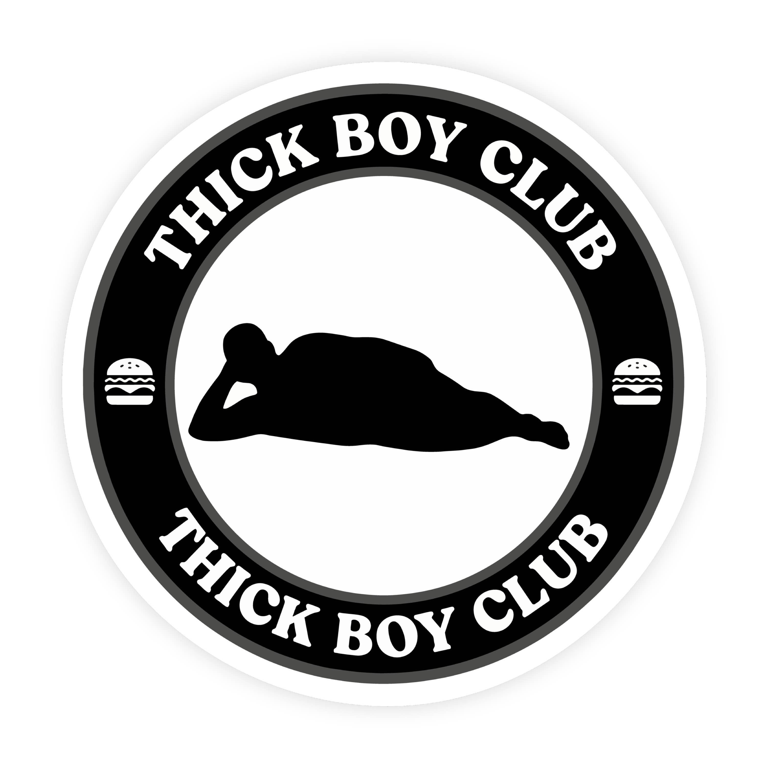 Thick Boy Club B&W Sticker