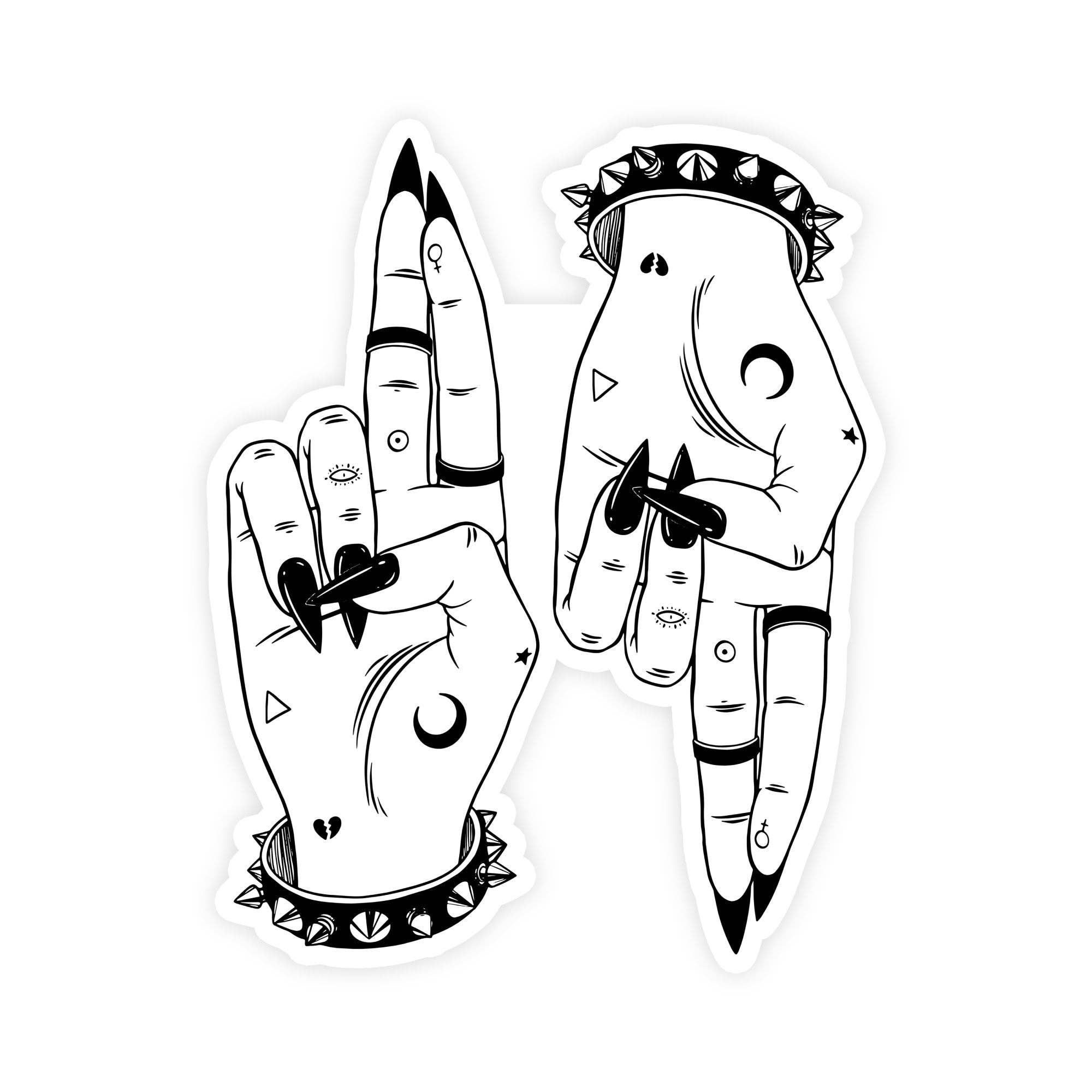 Vintage Occult Mystic Witch Hands Sticker