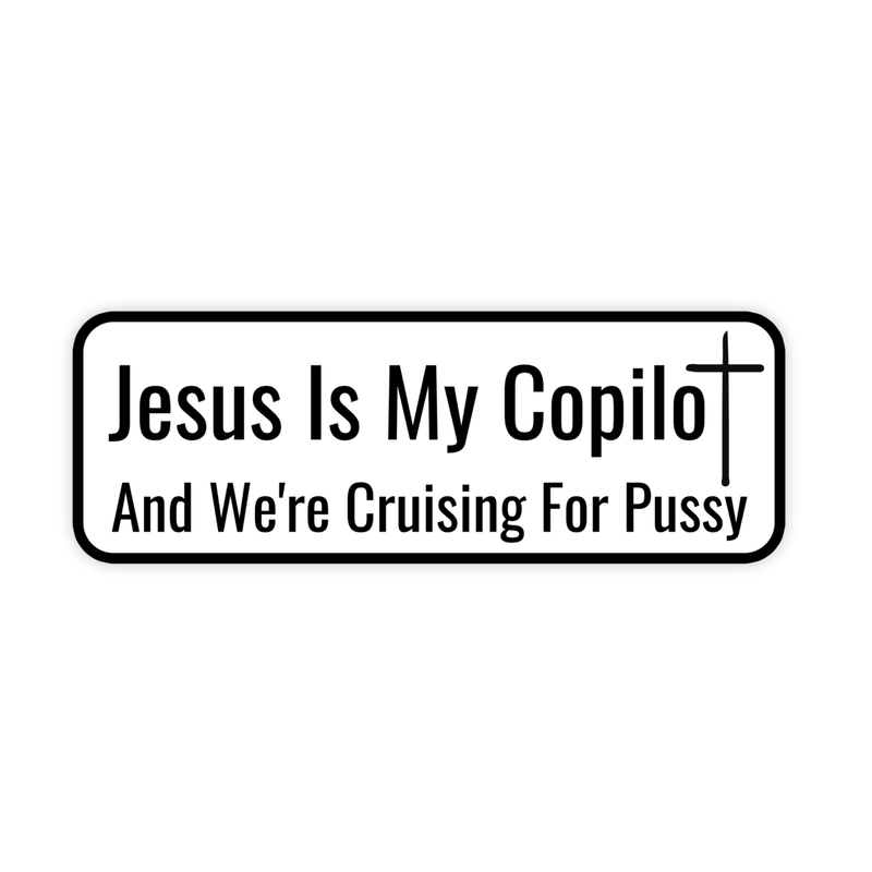 Jesus Is My Copilot Weatherproof Bumper Sticker
