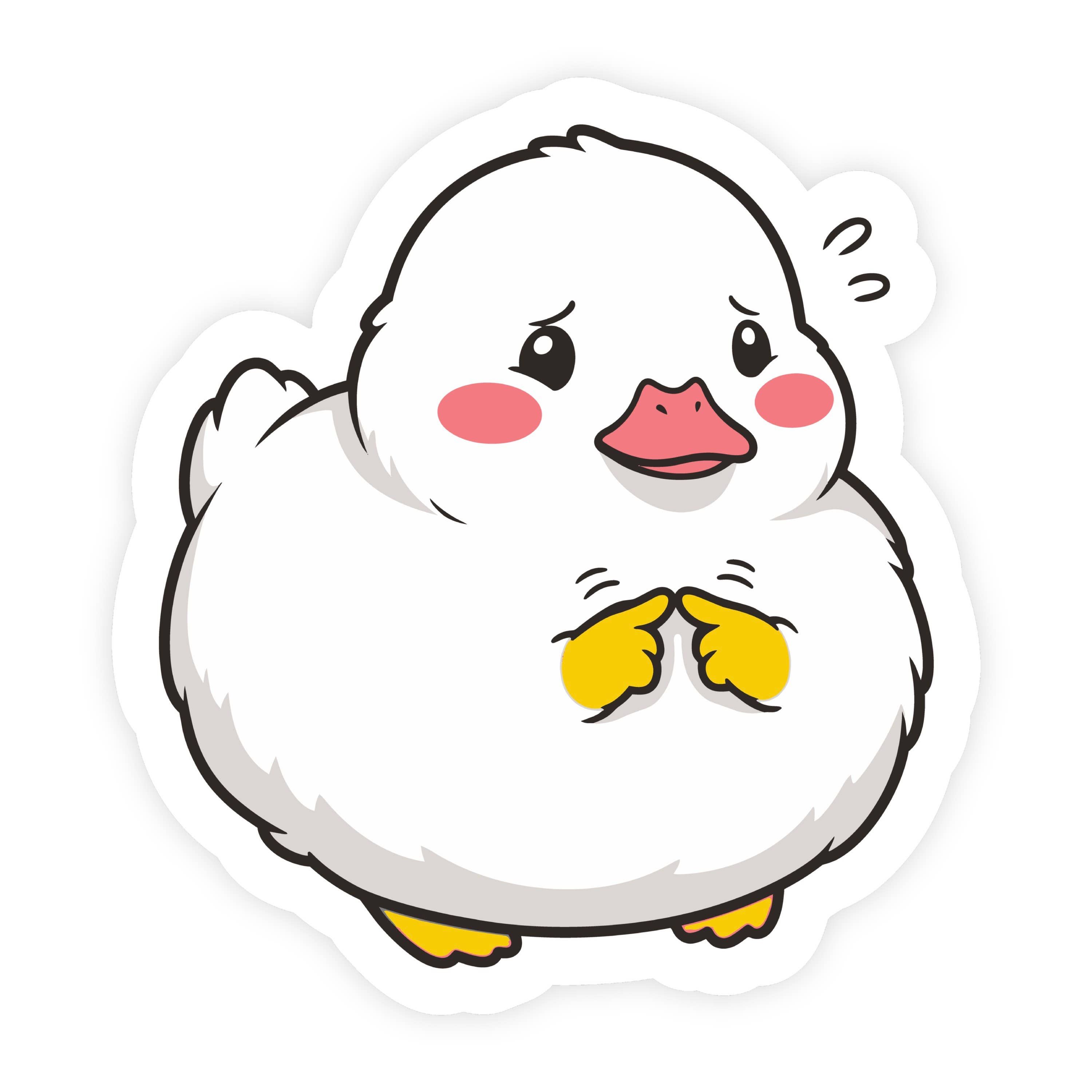 Baby Duck Pointy Fingers Sticker