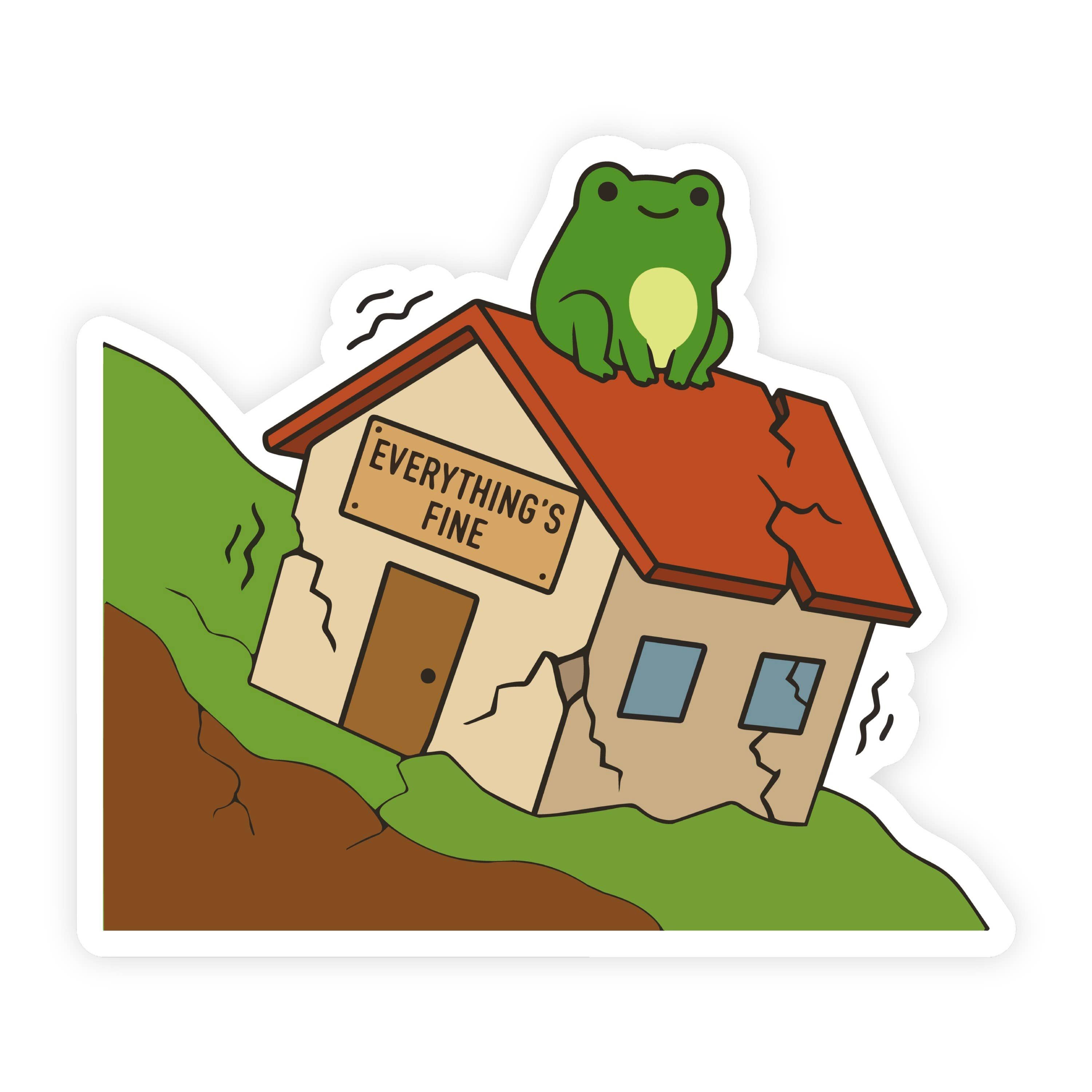 Everything's Fine Worlds End Frog Sticker