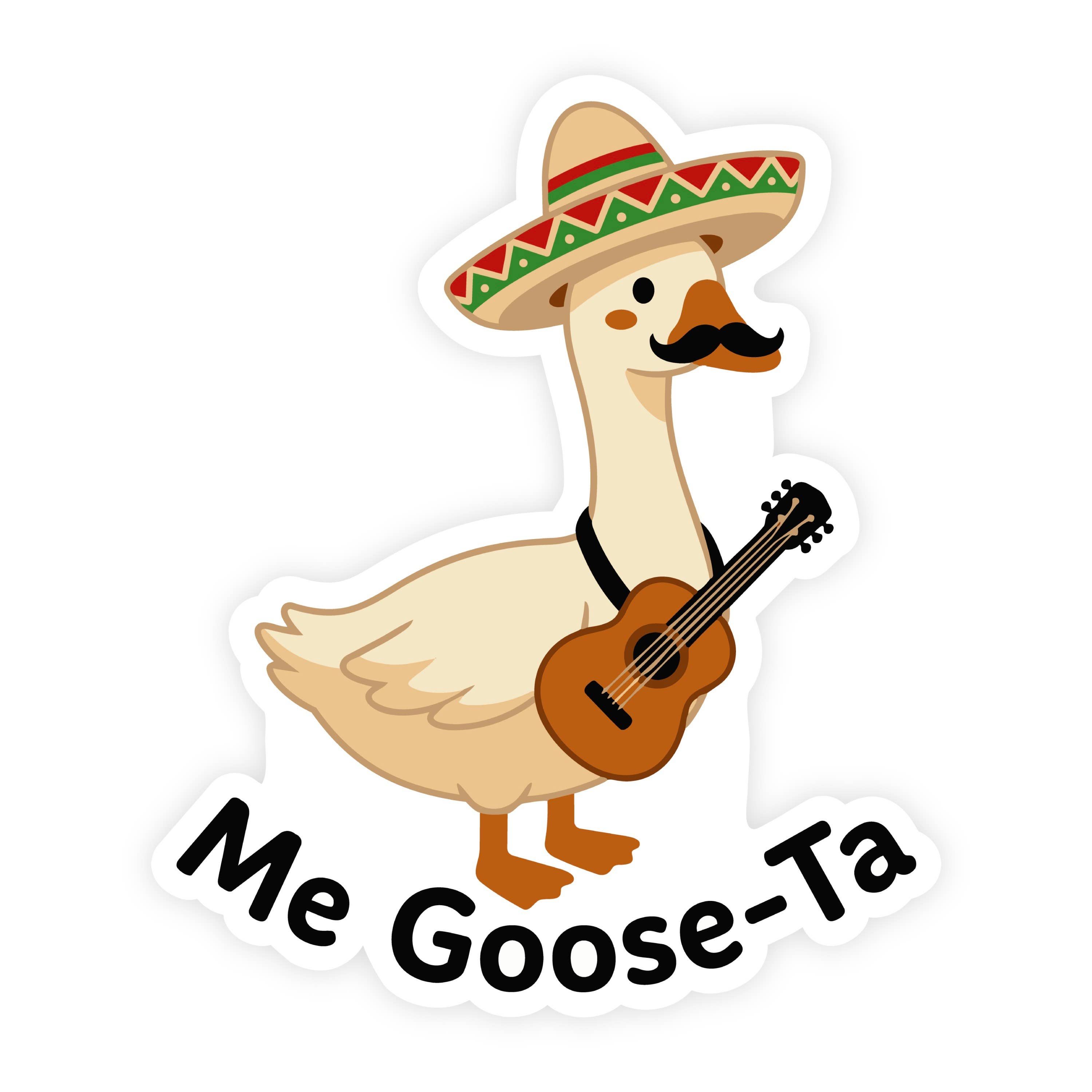 Me Goose Ta Guitar Goose Sticker