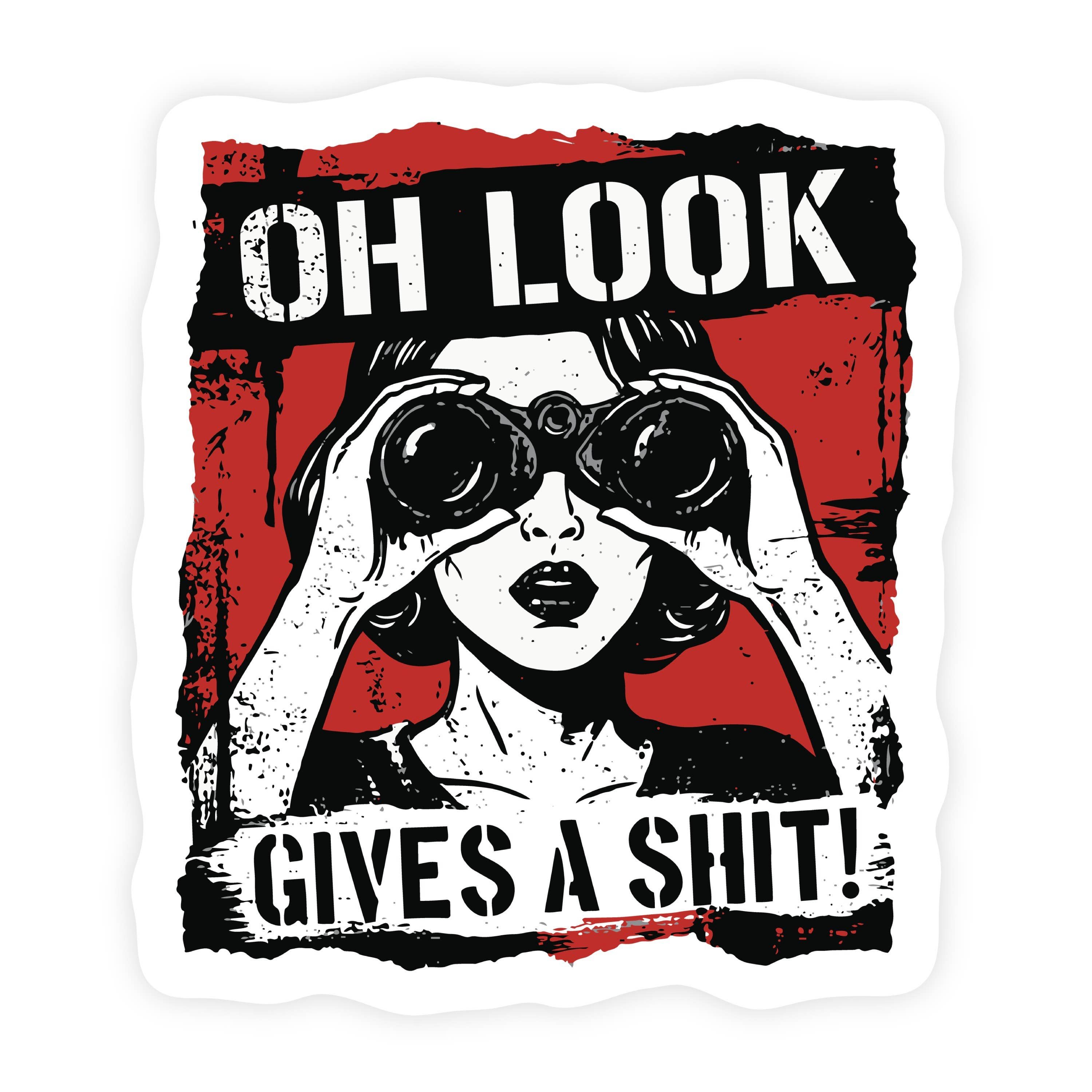Oh Look Nobody Gives A Shit Grunge Punk Rock Sticker