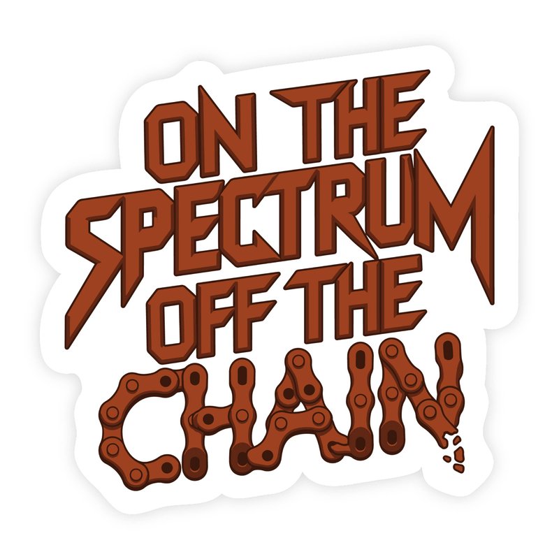 On The Spectrum Off The Chain, Chain Link Sticker