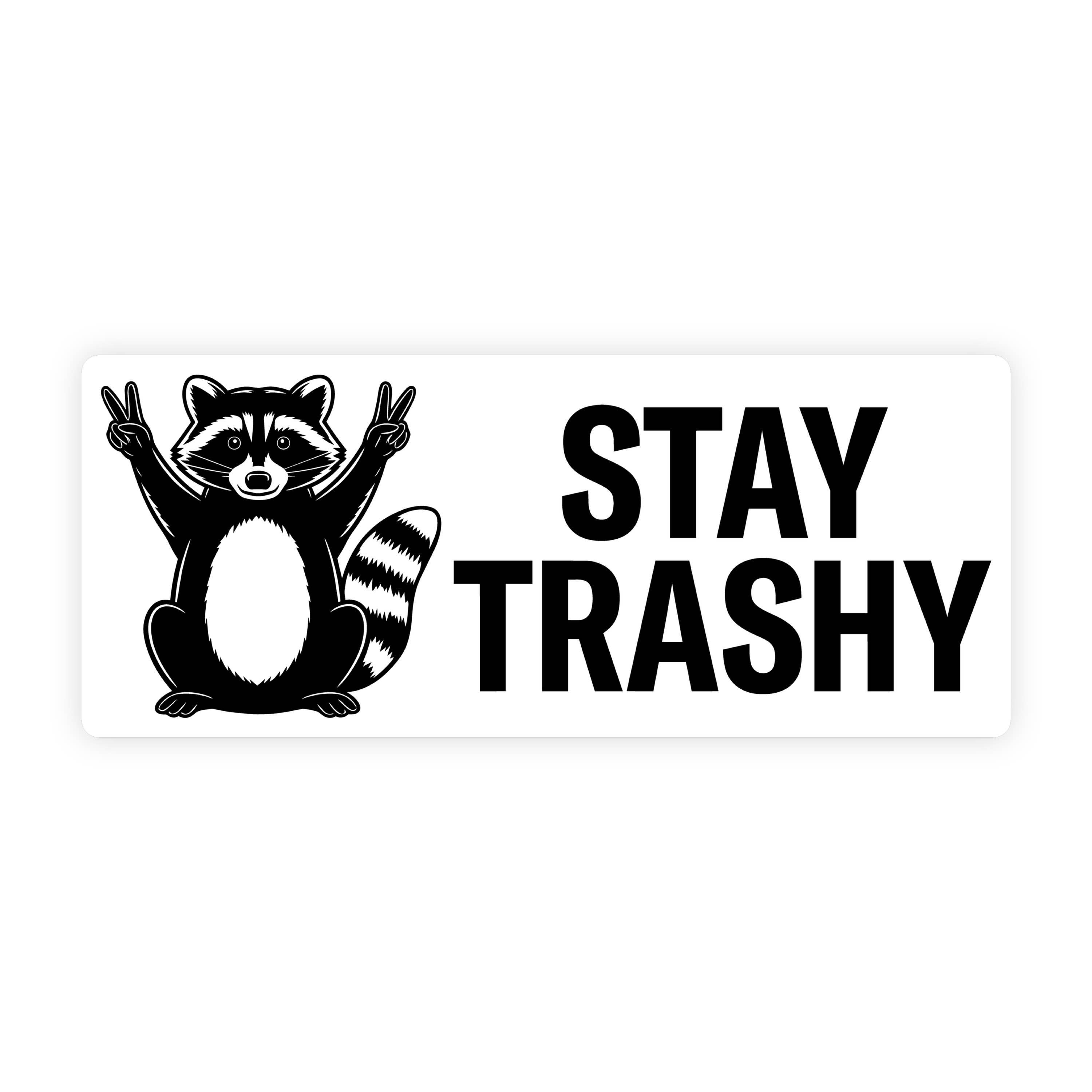 Stay Trashy Raccoon Bumper Sticker